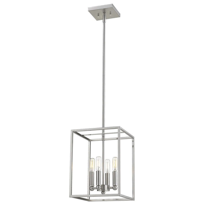 Silver Metal Four Light Dimmable Ceiling Light - Lighting