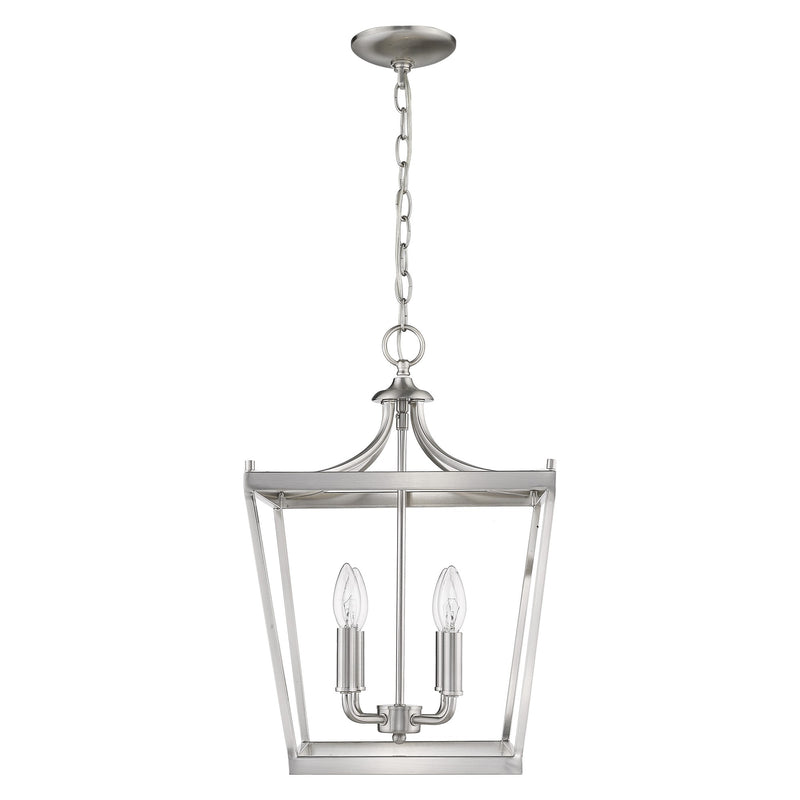 Silver Metal Four Light Dimmable Ceiling Light - Lighting