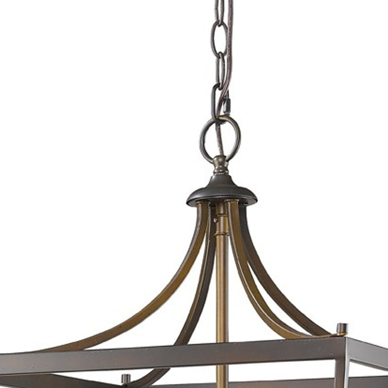 Brown Metal Six Light Dimmable Ceiling Light - Lighting