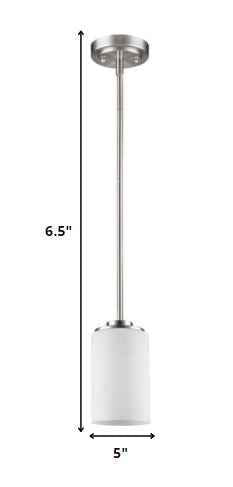 Silver Frosted Glass Hanging Light