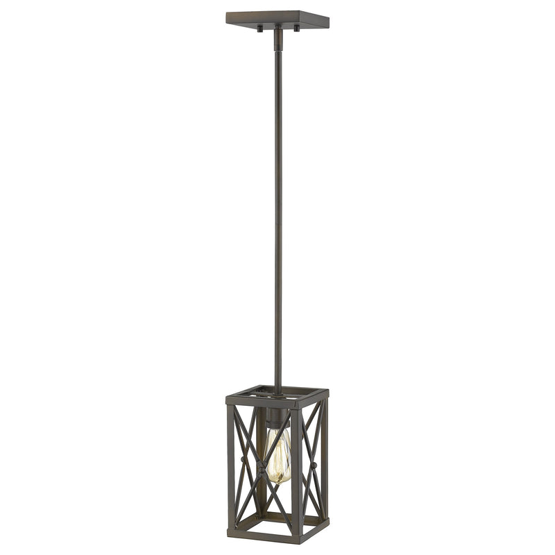 Bronze Metal Geometric Mini Pendant Hanging Light - Lighting
