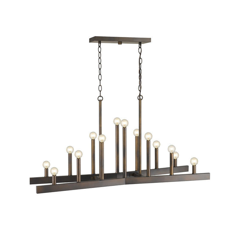 Fallon 14-Light Oil-Rubbed Bronze Island Pendant - Lighting