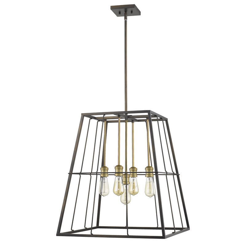 Bronze Metal Five Light Dimmable Ceiling Light - Lighting