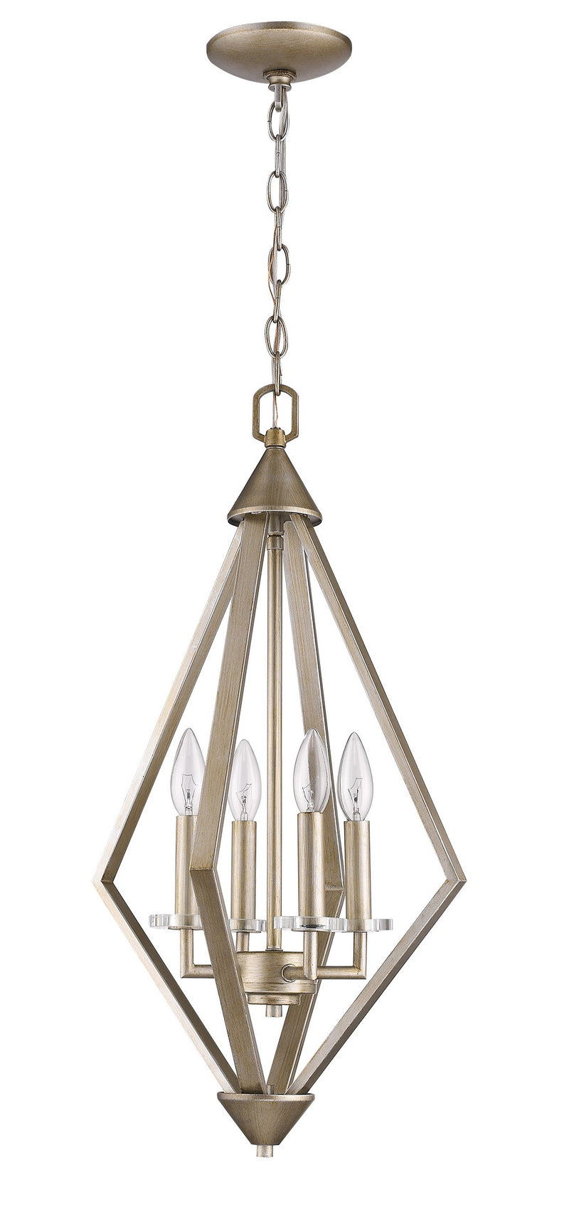 Gold Crystal Four Light Dimmable Ceiling Light - Lighting