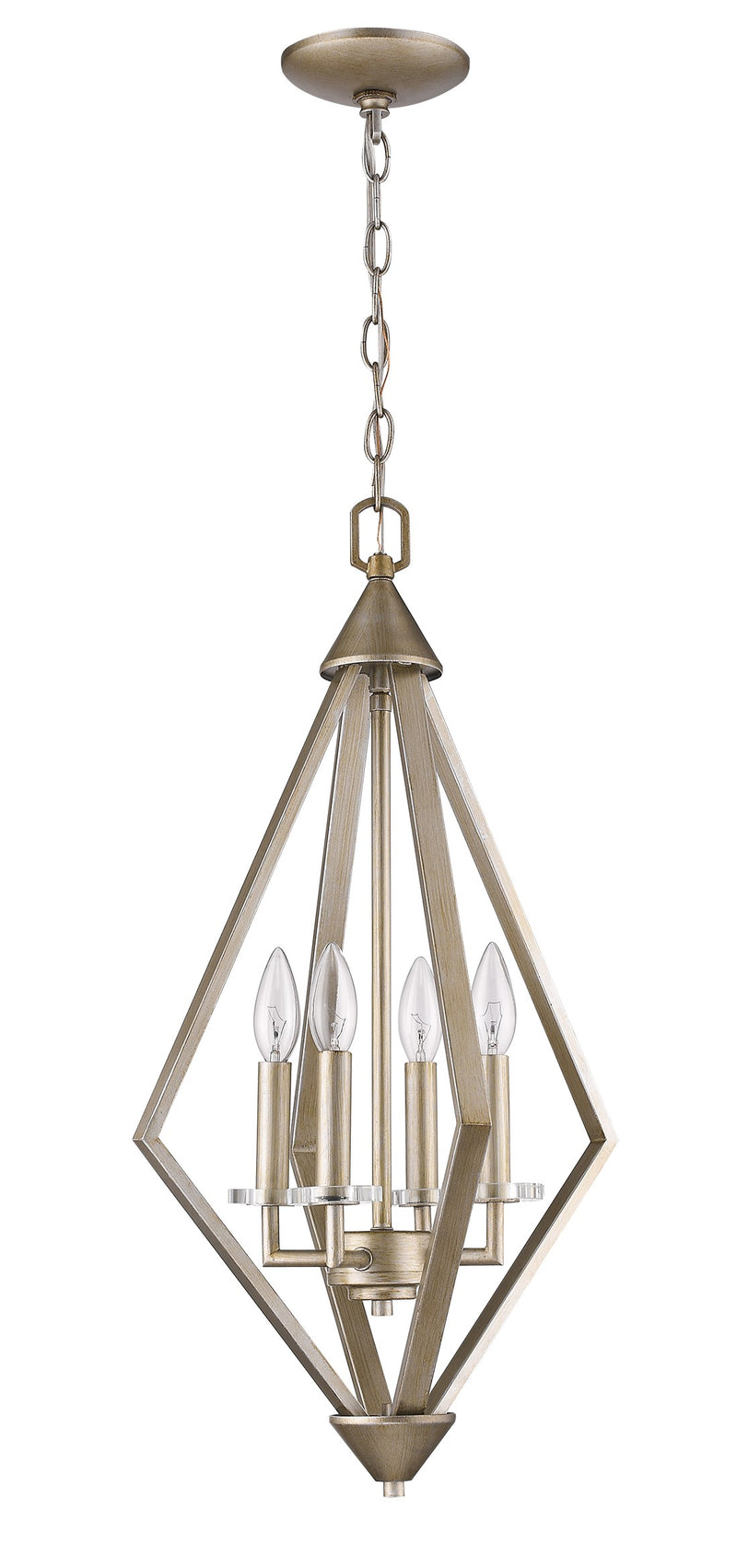 Gold Crystal Four Light Dimmable Ceiling Light - Lighting