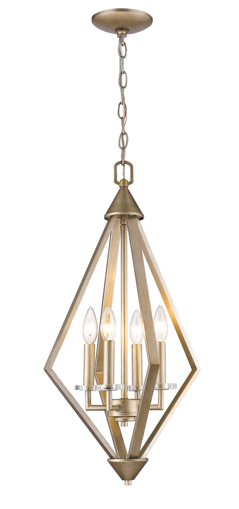 Gold Crystal Four Light Dimmable Ceiling Light - Lighting