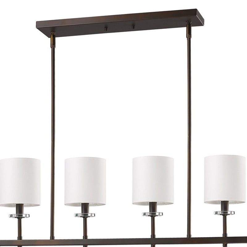 Brown Crystal Four Light Dimmable Ceiling Light - Lighting