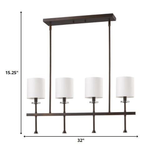Brown Crystal Four Light Dimmable Ceiling Light - Lighting