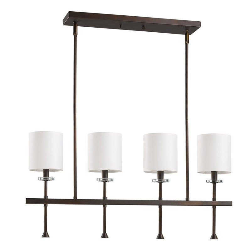 Brown Crystal Four Light Dimmable Ceiling Light - Lighting