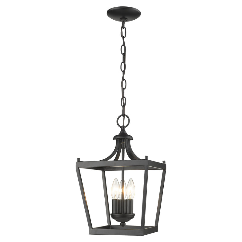 Vintage Black Metal Tapered Hanging Light - Lighting