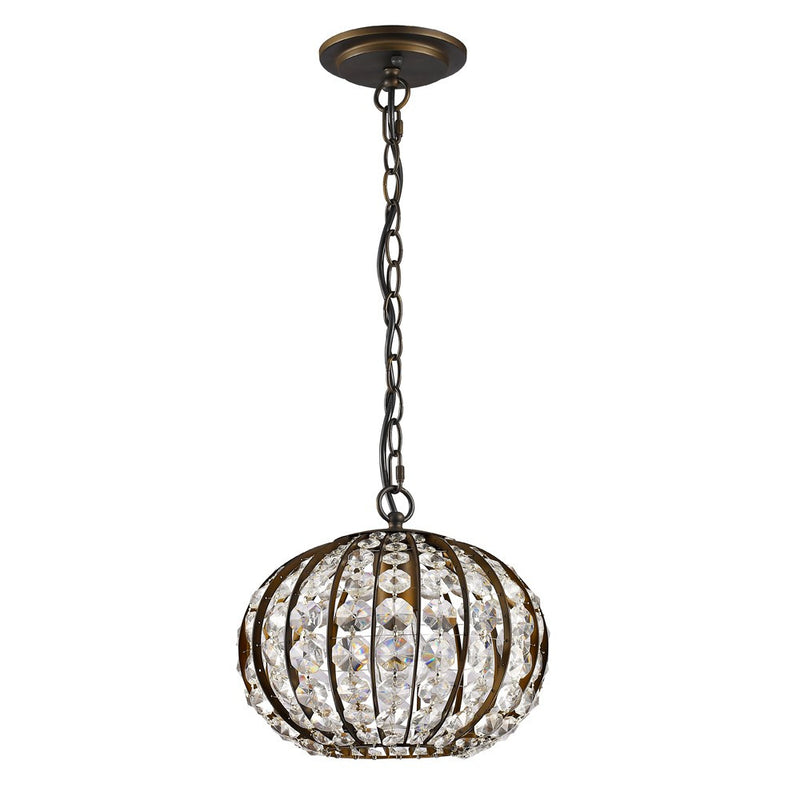 Brown Crystal Dimmable Ceiling Light With Brown Shades - Lighting