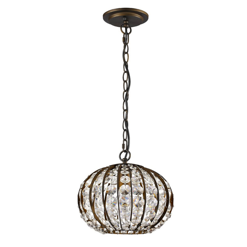 Brown Crystal Dimmable Ceiling Light With Brown Shades - Lighting