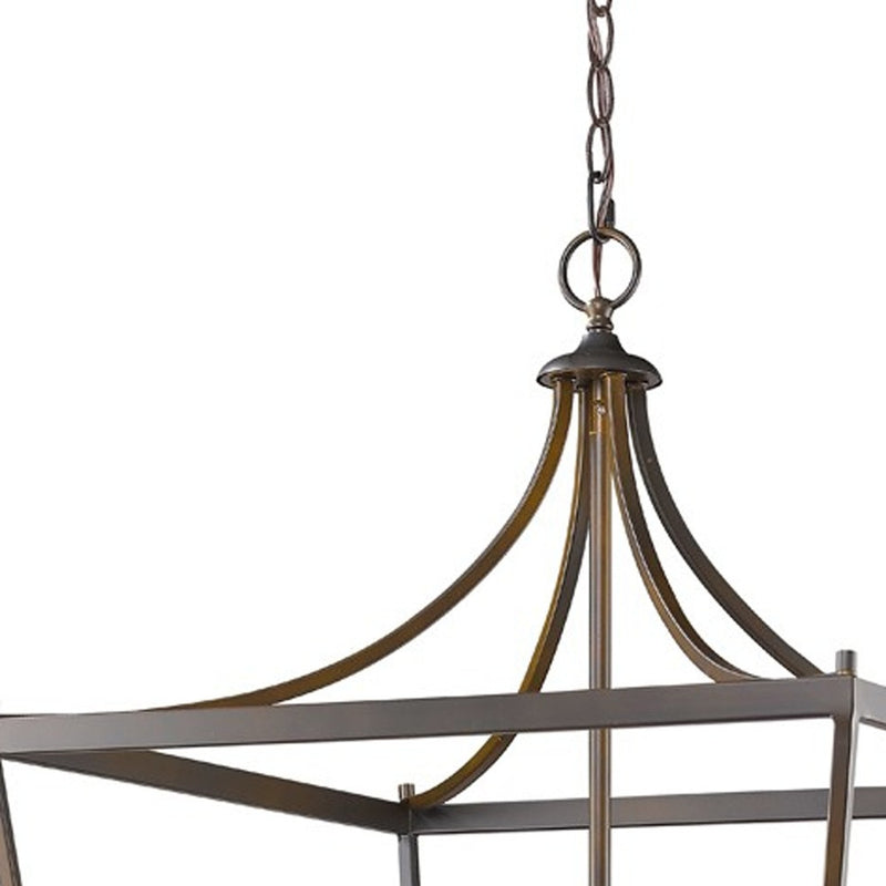 Bronze Metal Eight Light Dimmable Ceiling Light - Lighting