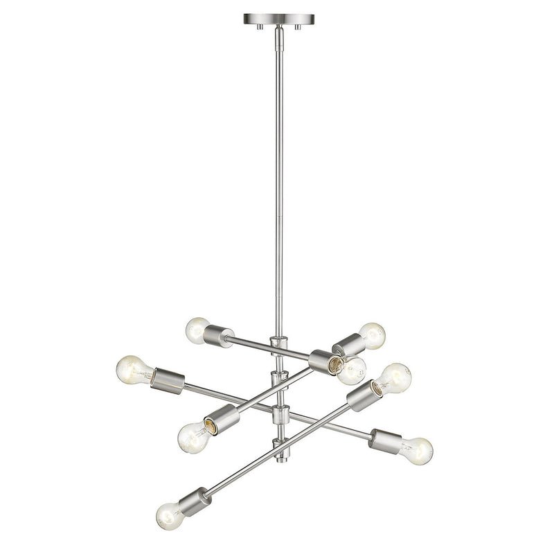 Calix 8-Light Satin Nickel Pendant - Lighting