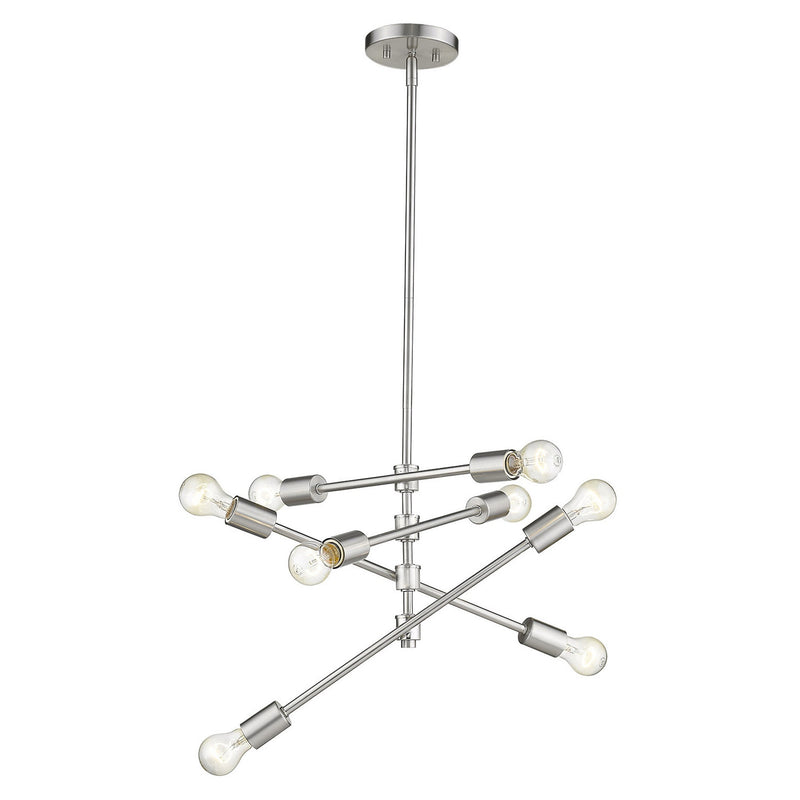 Calix 8-Light Satin Nickel Pendant - Lighting