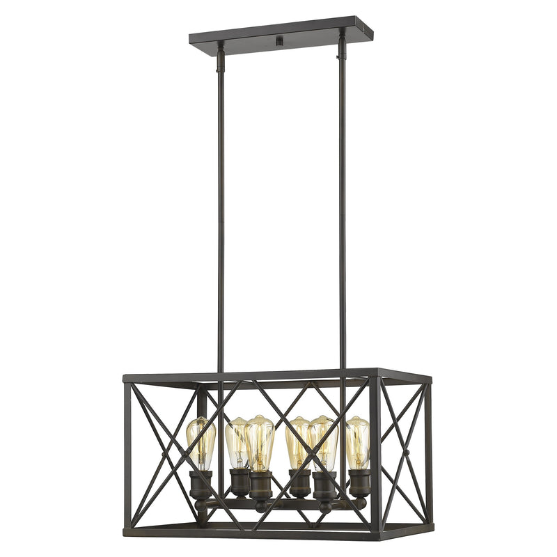 Brooklyn 6-Light Oil-Rubbed Bronze Pendant - Lighting