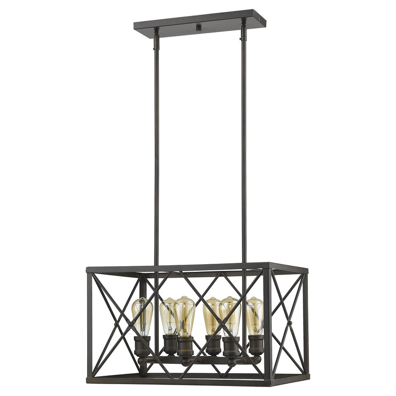Brooklyn 6-Light Oil-Rubbed Bronze Pendant - Lighting