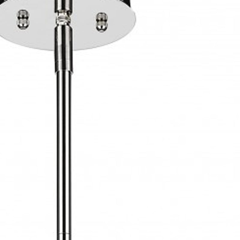 Silver Metal Five Light Dimmable Ceiling Light With White Shades - Lighting