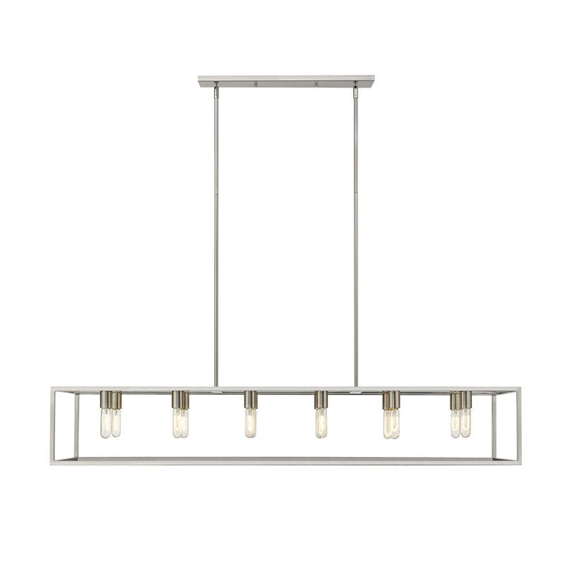 Silver Metal Twelve Light Dimmable Ceiling Light - Lighting
