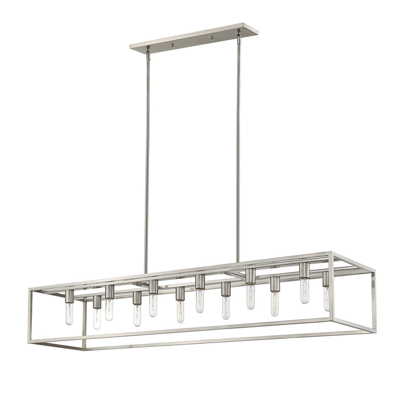 Silver Metal Twelve Light Dimmable Ceiling Light - Lighting