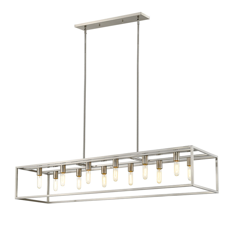 Silver Metal Twelve Light Dimmable Ceiling Light - Lighting