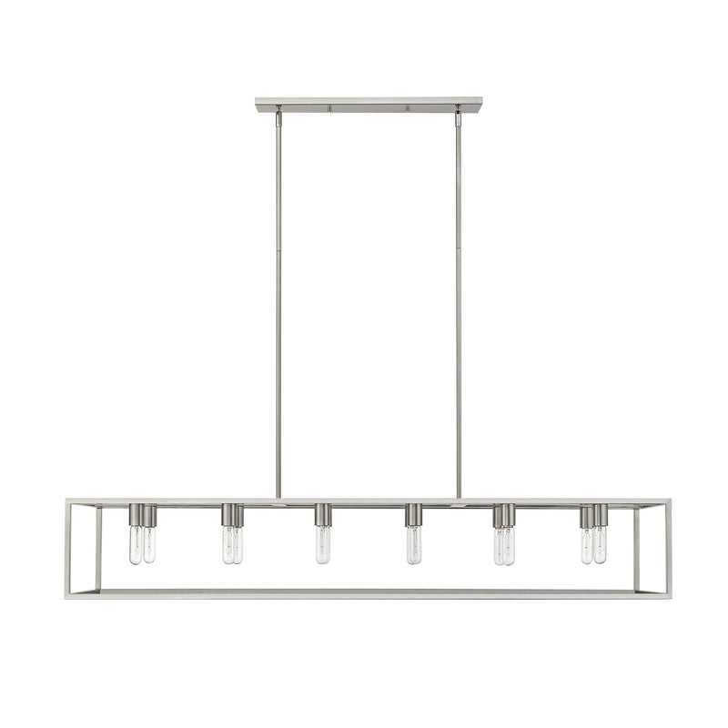 Silver Metal Twelve Light Dimmable Ceiling Light - Lighting