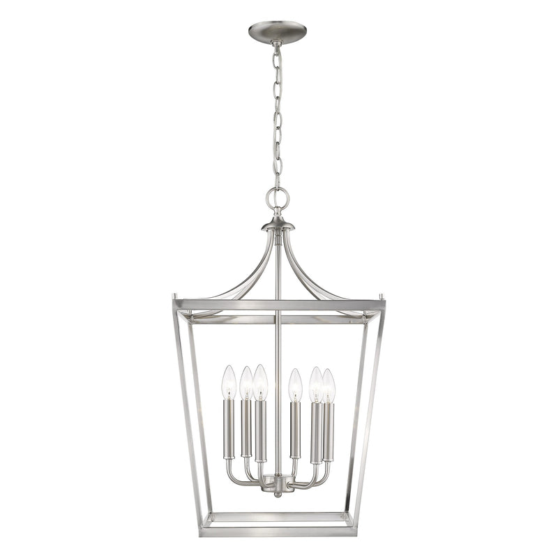 Silver Metal Six Light Dimmable Ceiling Light - Lighting