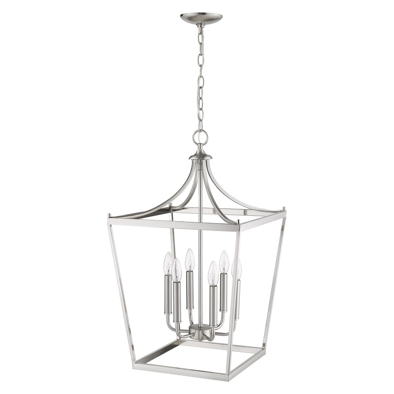 Silver Metal Six Light Dimmable Ceiling Light - Lighting