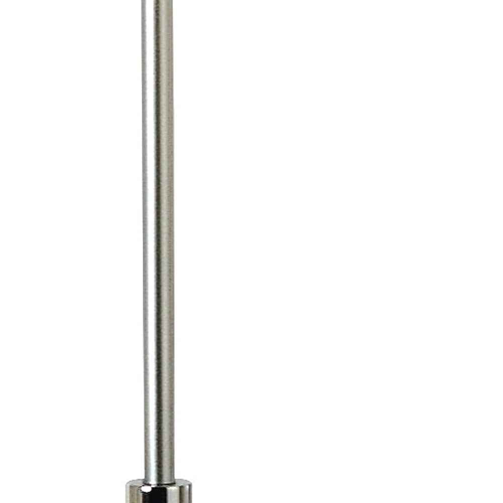 62" Floor Lamp With White Fabric Empire Shade