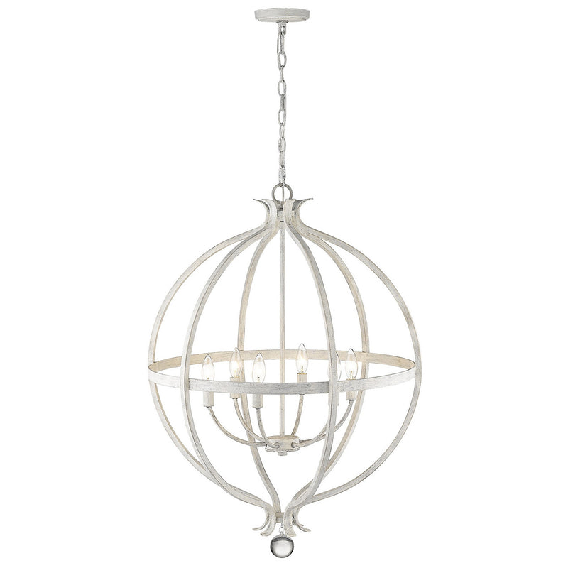 Callie 6-Light Country White Pendant - Lighting