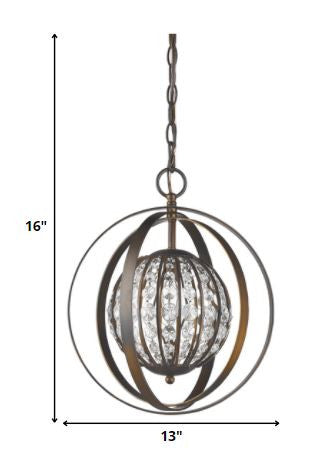 Brown Crystal Dimmable Ceiling Light With Brown Shades - Lighting