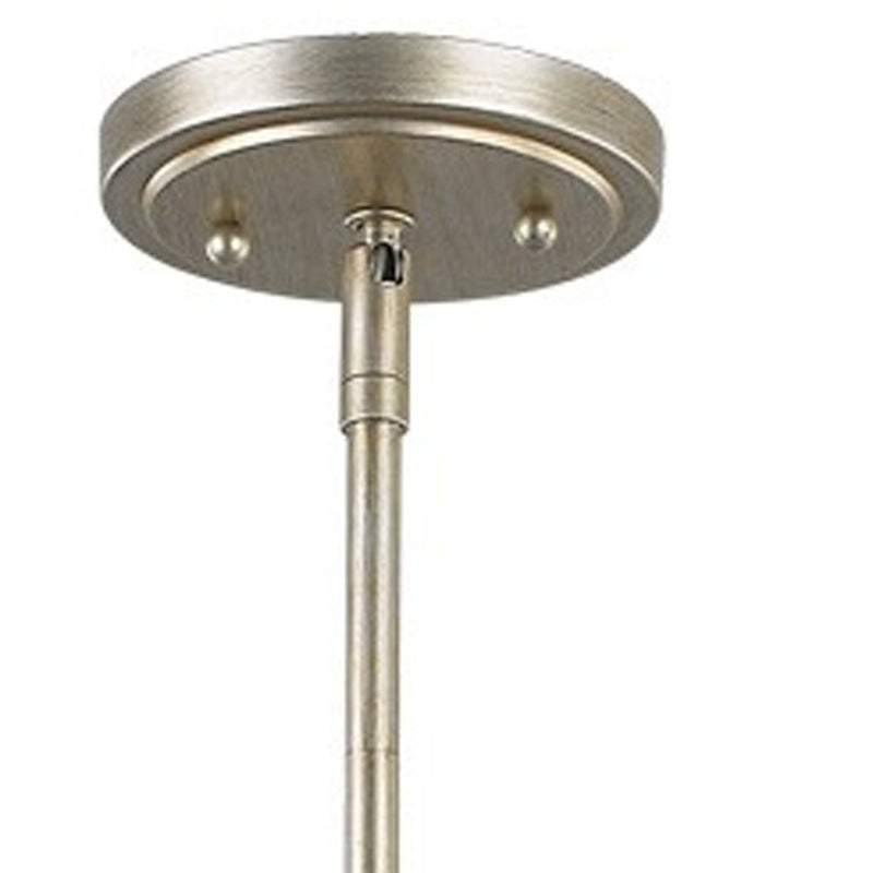 Gold And White Iron Three Light Dimmable Ceiling Light With Silver Shades - Lighting