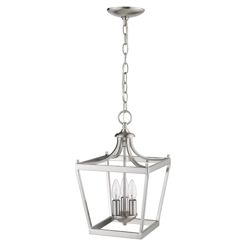 Vintage Silver Metal Tapered Hanging Light - Lighting