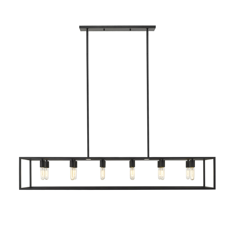 Black Metal Twelve Light Dimmable Ceiling Light - Lighting