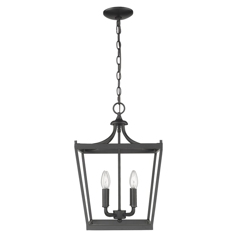 Black Metal Four Light Dimmable Ceiling Light - Lighting