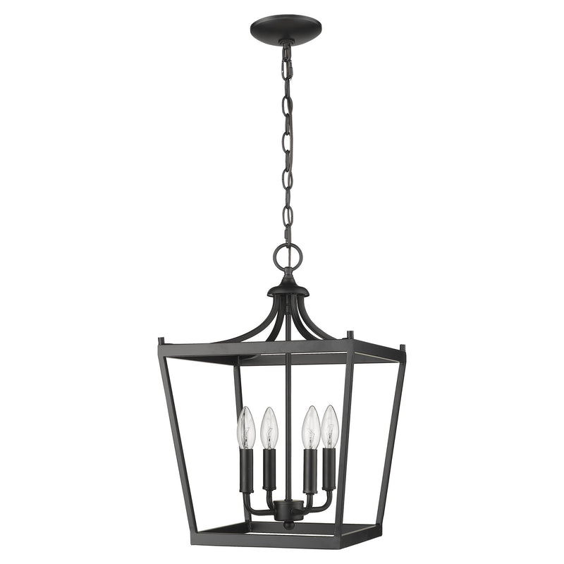 Black Metal Four Light Dimmable Ceiling Light - Lighting