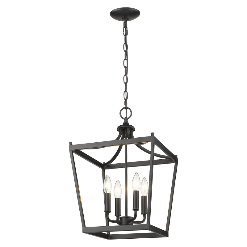 Black Metal Four Light Dimmable Ceiling Light - Lighting