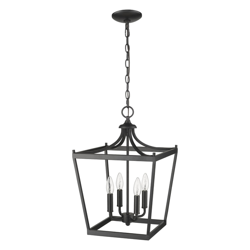 Black Metal Four Light Dimmable Ceiling Light - Lighting