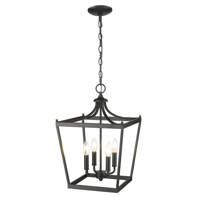 Black Metal Four Light Dimmable Ceiling Light - Lighting