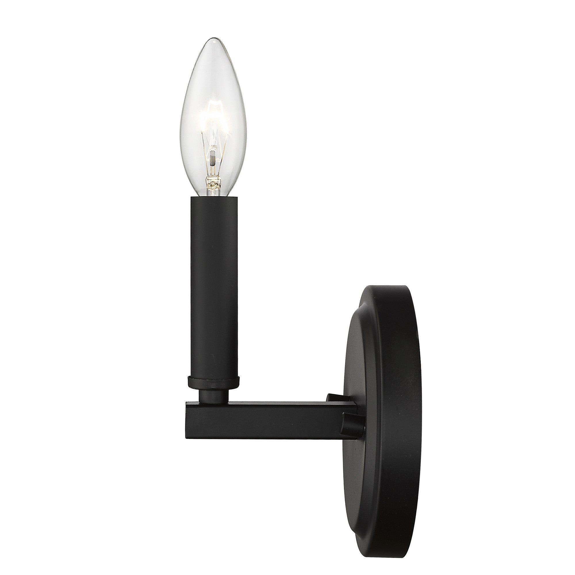 One Light Matte Black Wall Sconce Default Title