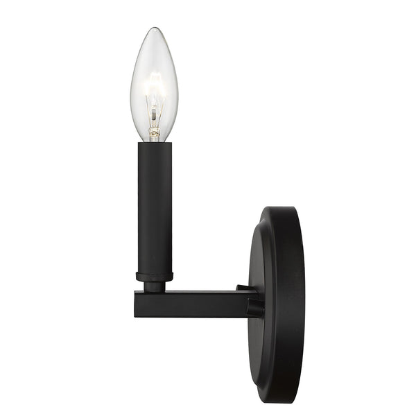 One Light Matte Black Wall Sconce Default Title