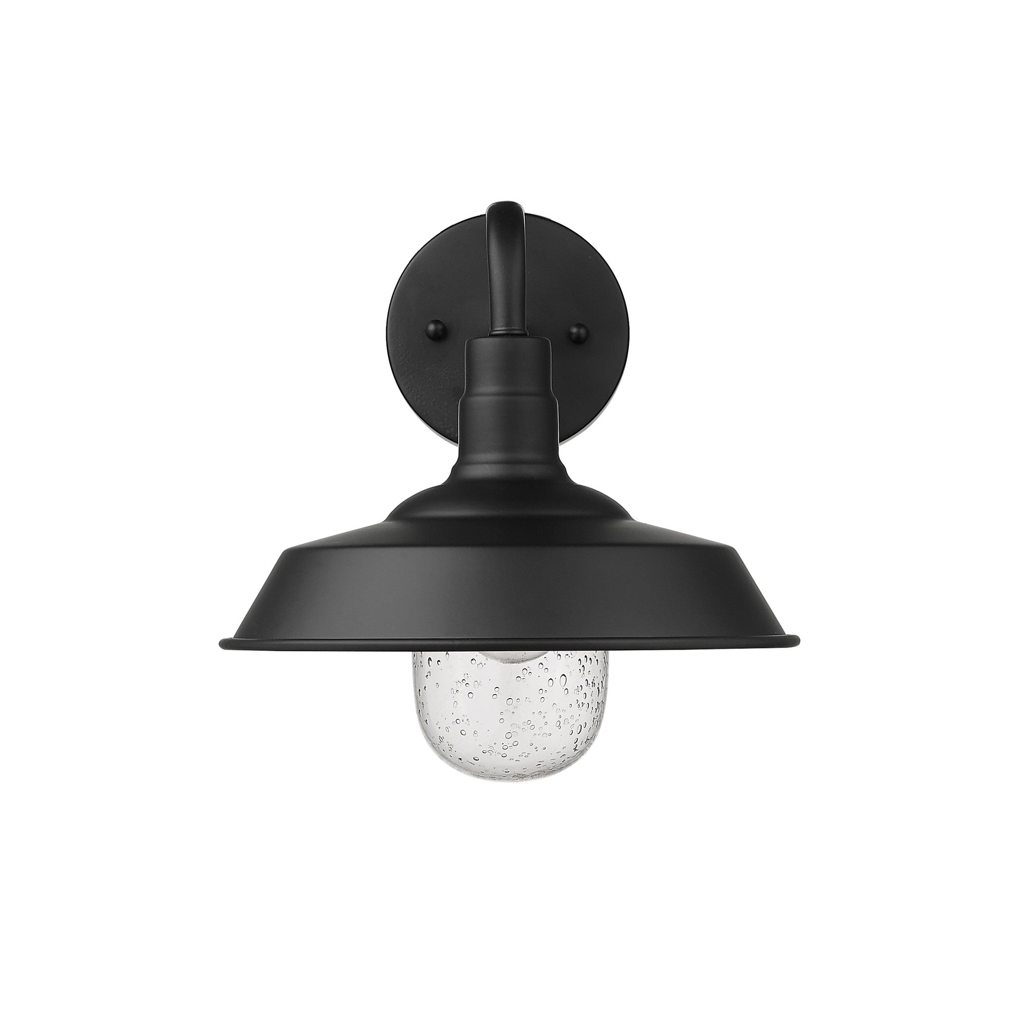 Matte Black Shallow Plate Shape Wall Light Default Title
