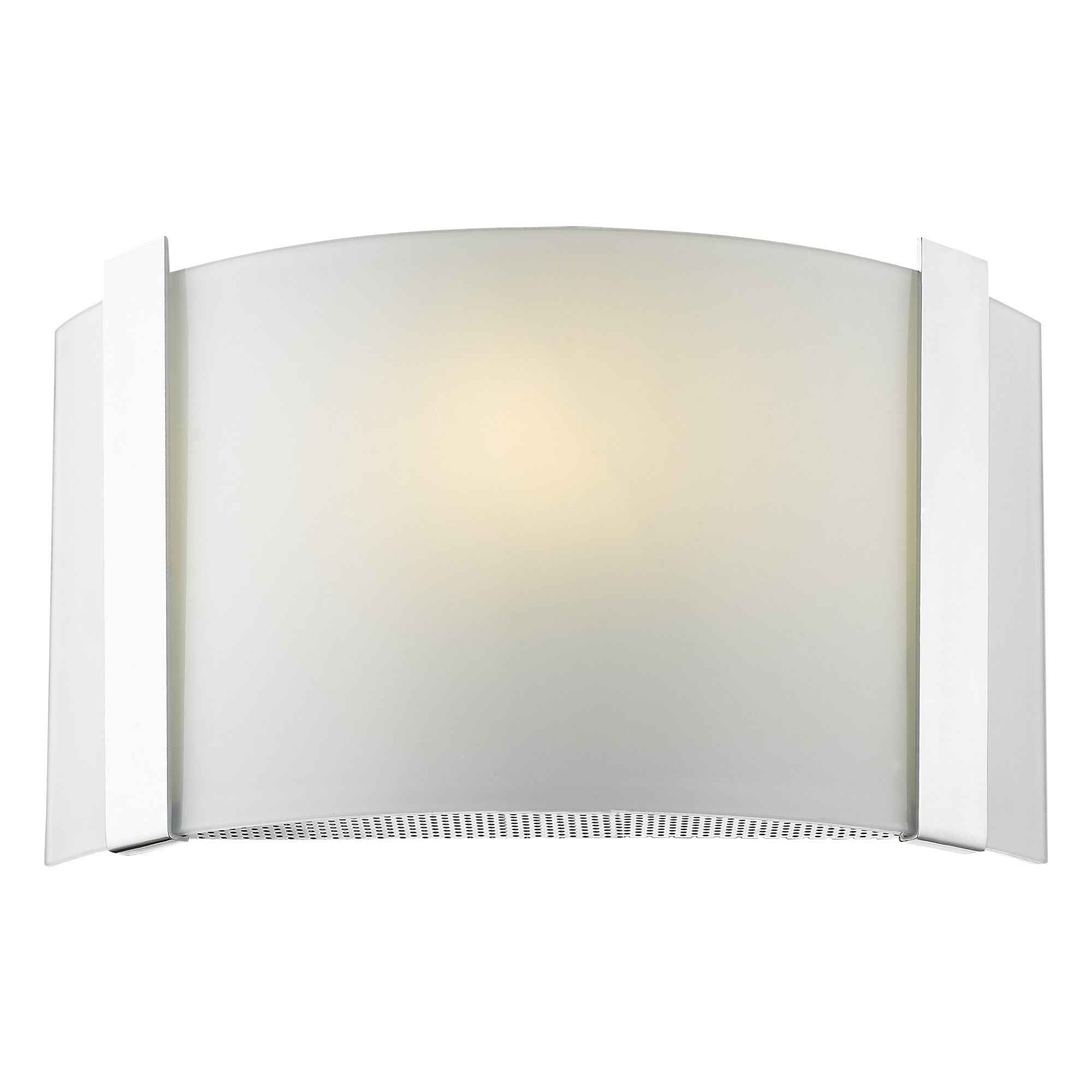 Polished Chrome Wall Sconce with Frosted Glass Shade