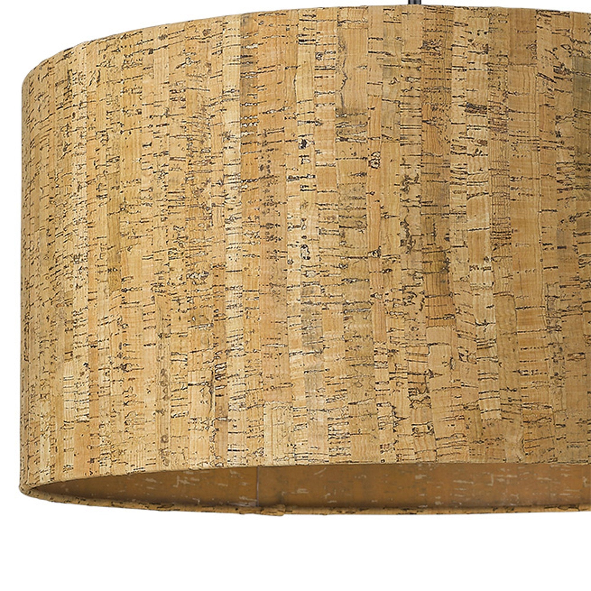 Matte Black Cork Shade Modern One Light Hanging Pendent Lamp Default Title