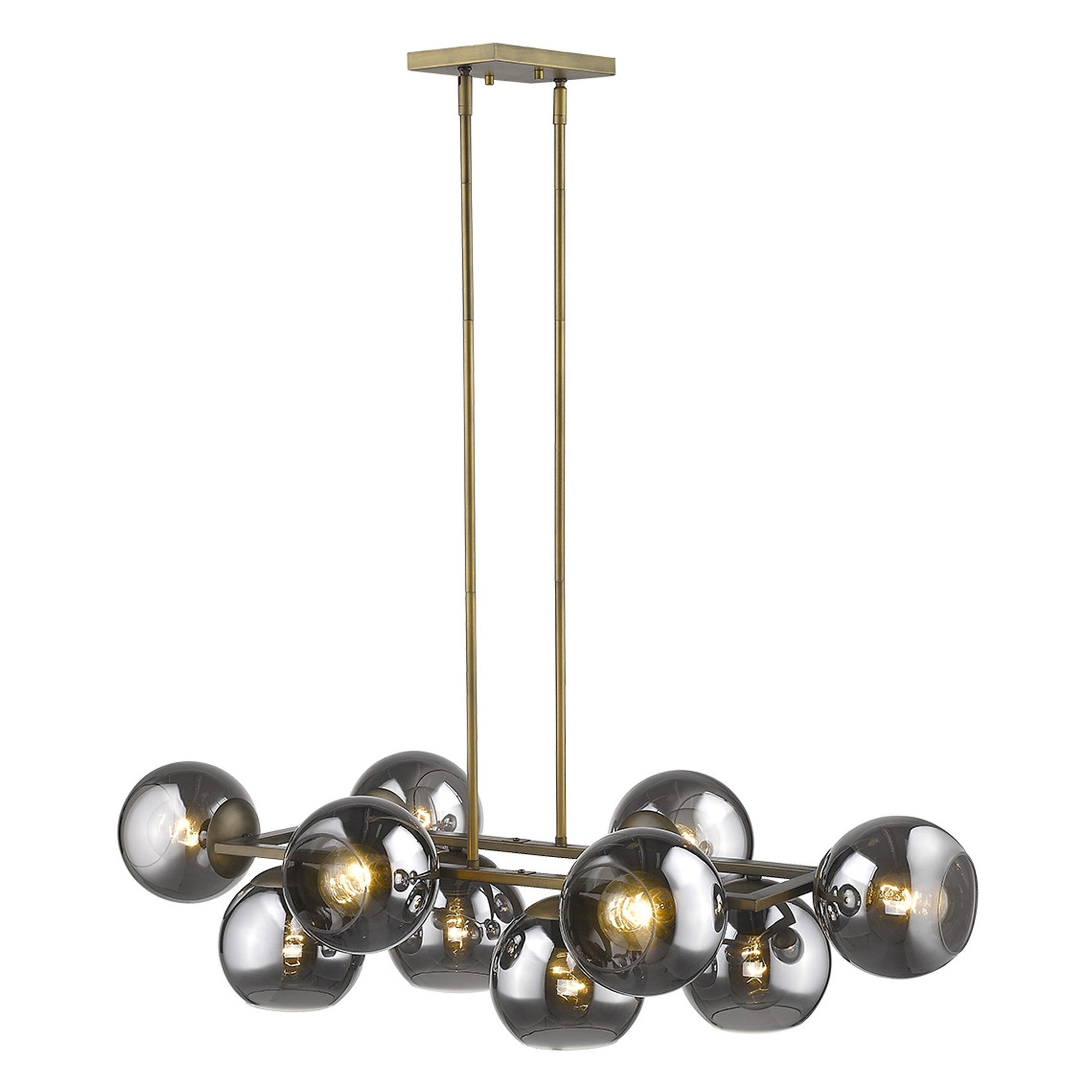 Lunette 10-Light Aged Brass Island Pendant Default Title