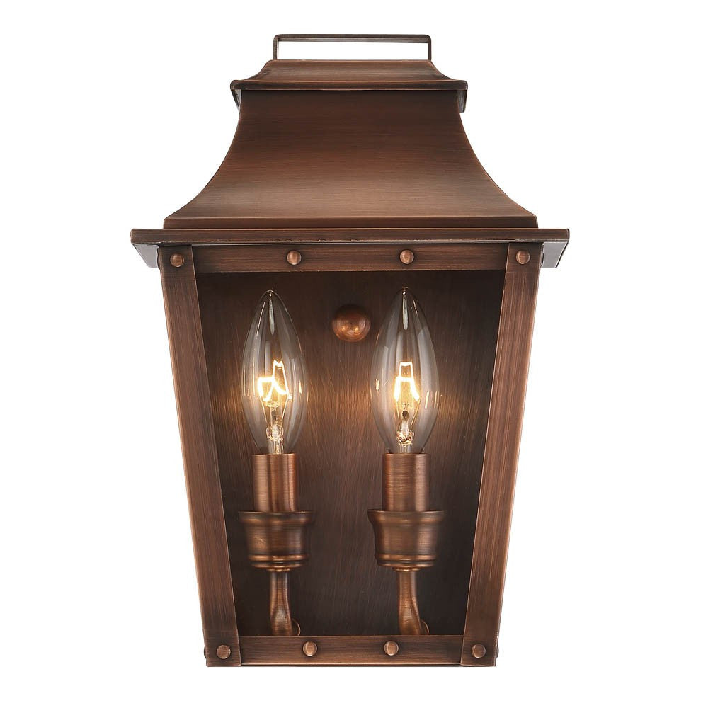Coventry 2-Light Copper Patina Pocket Wall Light Default Title