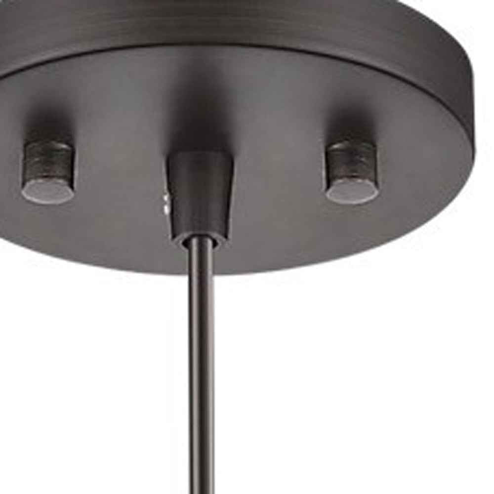 Bronze Pendant Hanging Light with Frosted Glass Shade