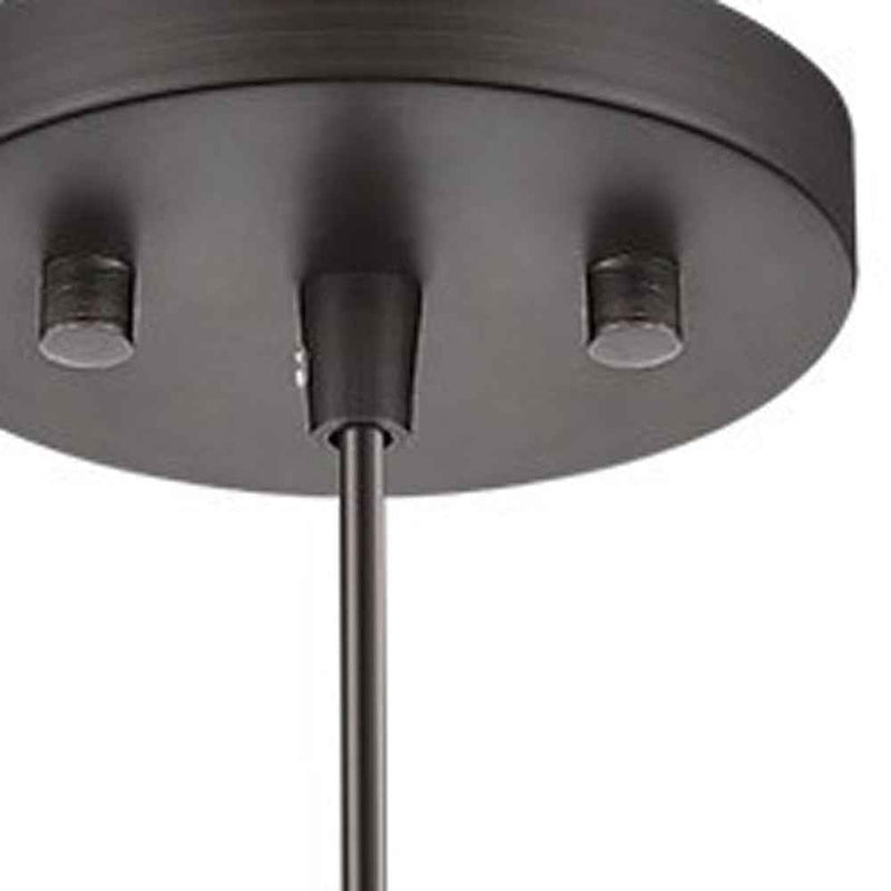 Bronze Pendant Hanging Light with Frosted Glass Shade