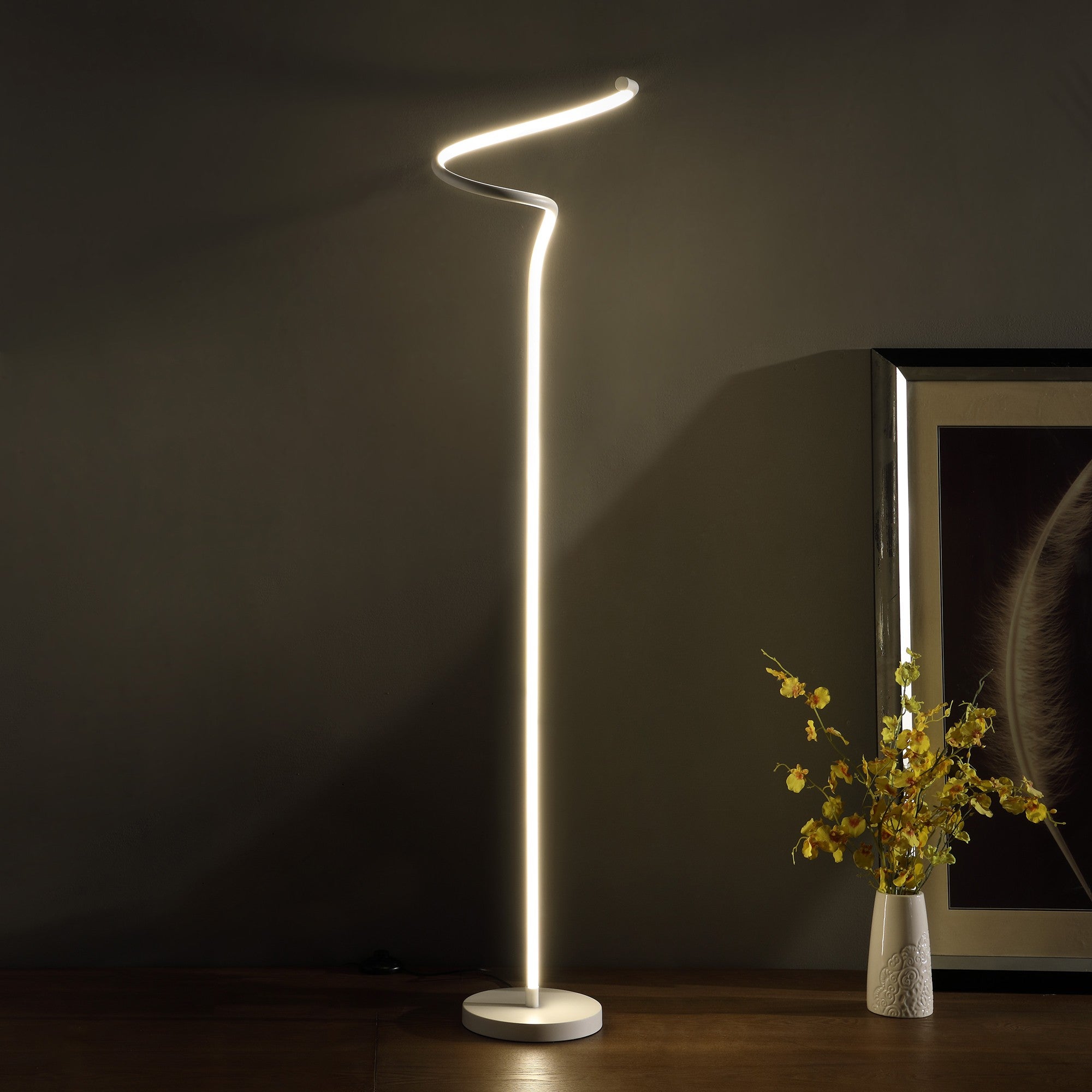51" White LED Novelty Floor Lamp With White - Lighting
