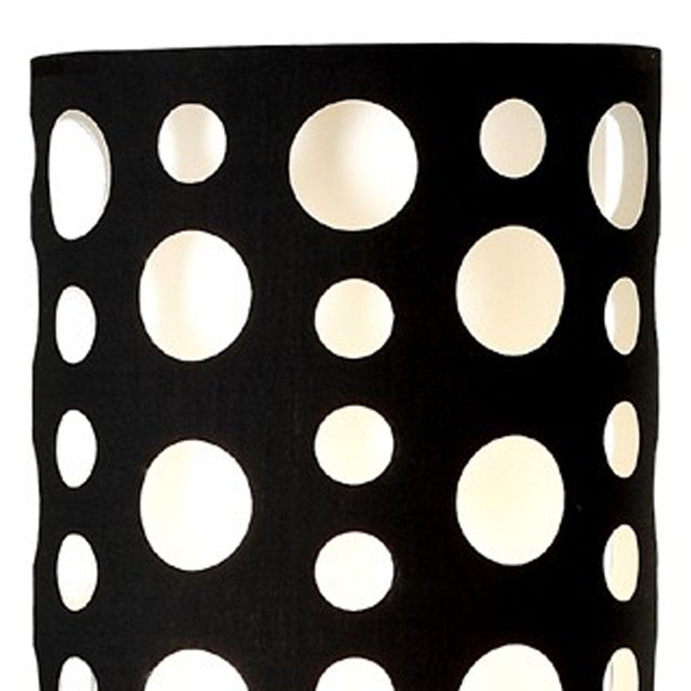 66" Steel Novelty Floor Lamp With Black And White Drum Shade - Lighting